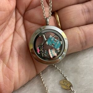 Origami Owl‎ Living Locket Charms Pendant Necklace Dog Cat Birthday Cake
